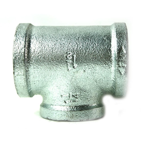 Thrifco Plumbing 1-1/2 Inch x 1-1/2 Inch x 1-1/4 Inch Galvanized Steel Reducer T 5217084 - main